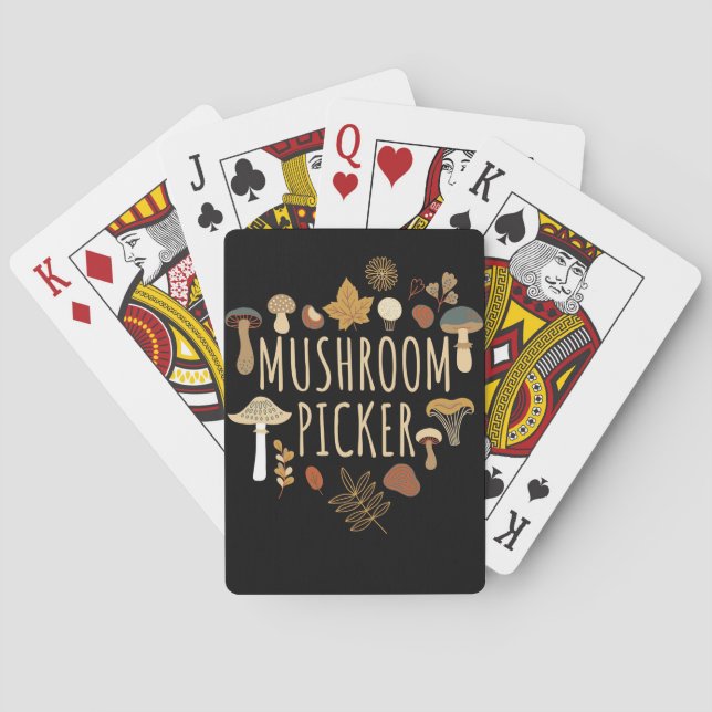 Mushroom Hunter Mushrooms Picker Poker Cards (Back)