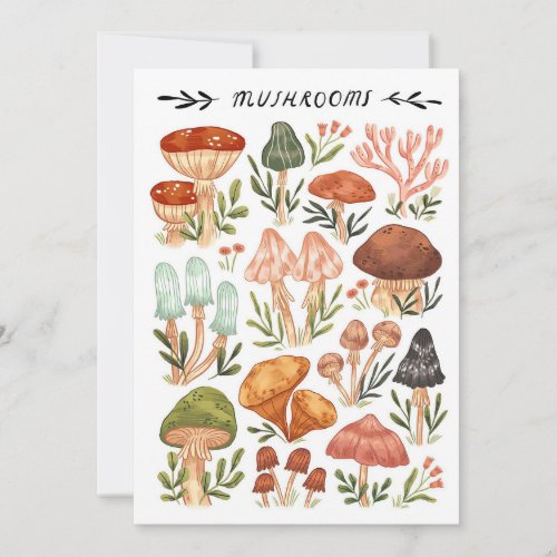 Mushroom Hunter Mushrooms Style Thank You Card