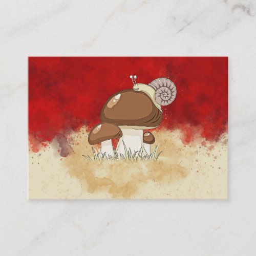 Mushroom Hunter Mushrooms Watercolor Business Card