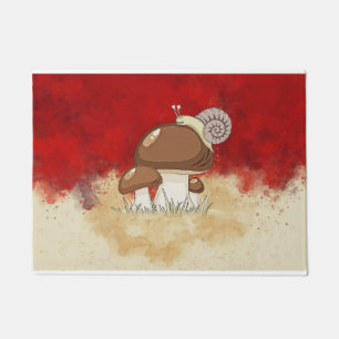 Mushroom Hunter Mushrooms Watercolor Doormat