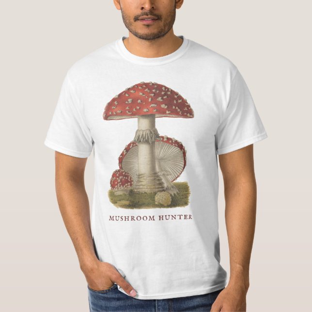 Mushroom Hunter Vintage Magic Shroom T-Shirt (Front)
