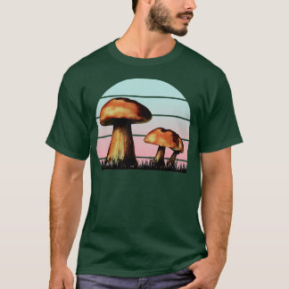 Mushroom Hunter Vintage Retro Style Mycology Fungi T-Shirt