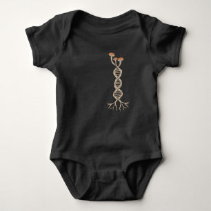 Mushroom Hunting DNA Morels Hunter Mycologist Grap Baby Bodysuit