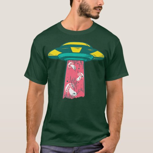 Mushroom Hunting Vintage Mushrooms Ufo   T_Shirt