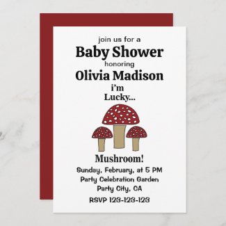 Mushroom I'm Lucky Mushroom Baby Shower