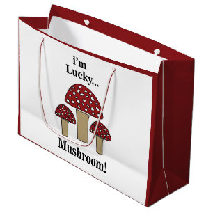Mushroom I'm Lucky Mushroom Large Gift Bag