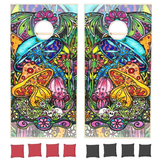 Mushroom in Mouse Garden Cornhole Set (Set)