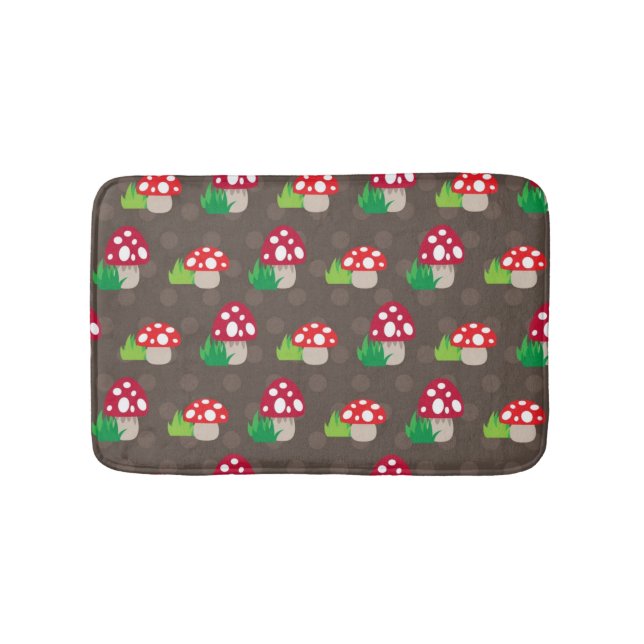 mushroom kids pattern bathroom mat (Front)