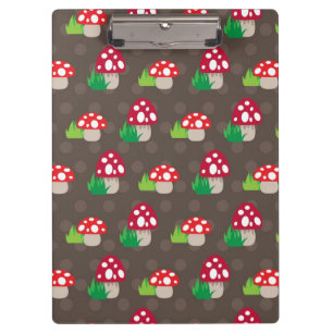 mushroom kids pattern clipboard