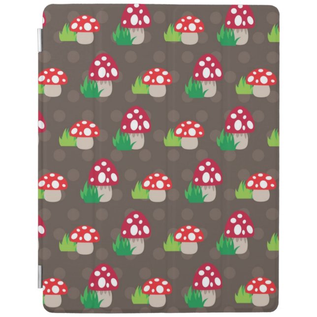 mushroom kids pattern iPad smart cover (Front)
