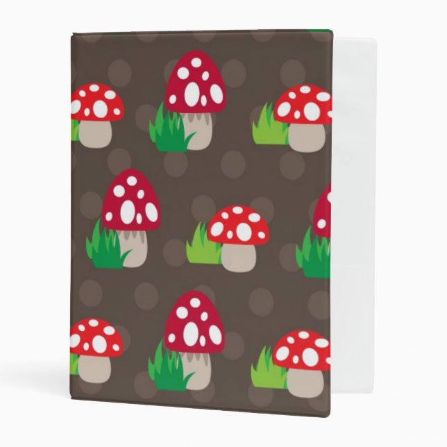 mushroom kids pattern mini binder (Front/Inside)