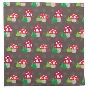 mushroom kids pattern napkin