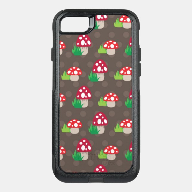 mushroom kids pattern otterbox iPhone case (Back)