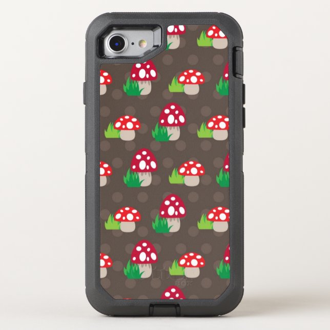 mushroom kids pattern otterbox iPhone case (Back)