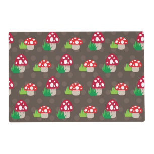 mushroom kids pattern placemat