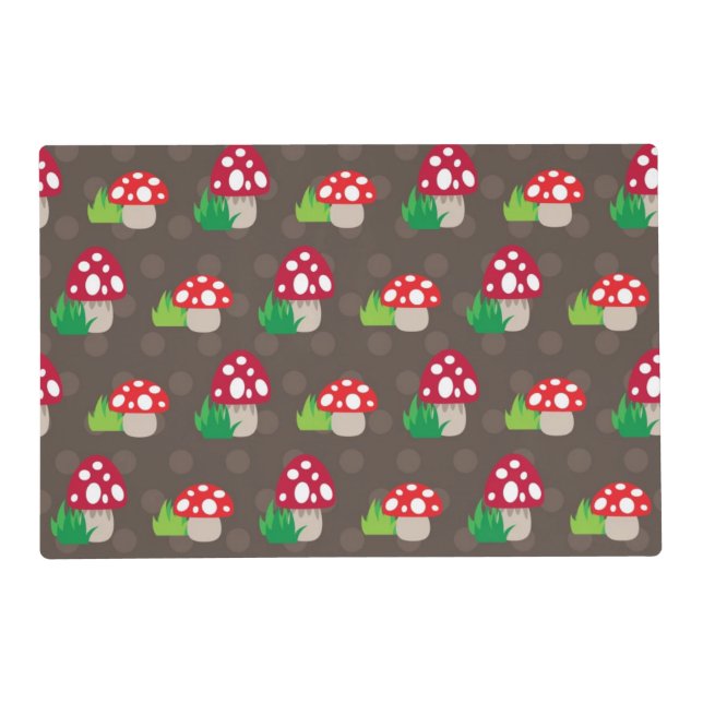 mushroom kids pattern placemat (Front)