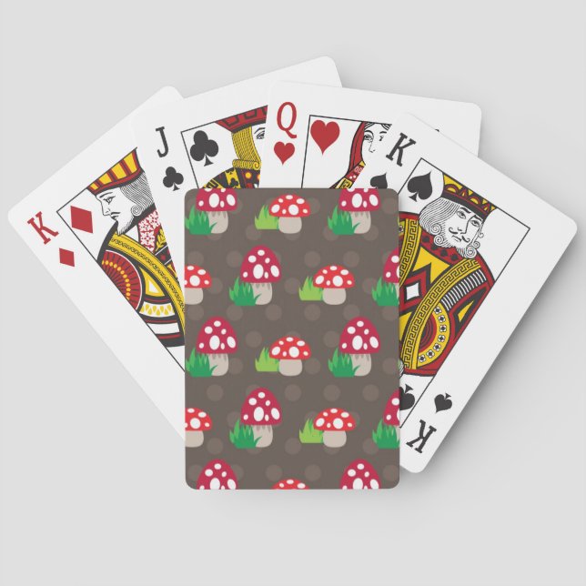 mushroom kids pattern poker cards (Back)
