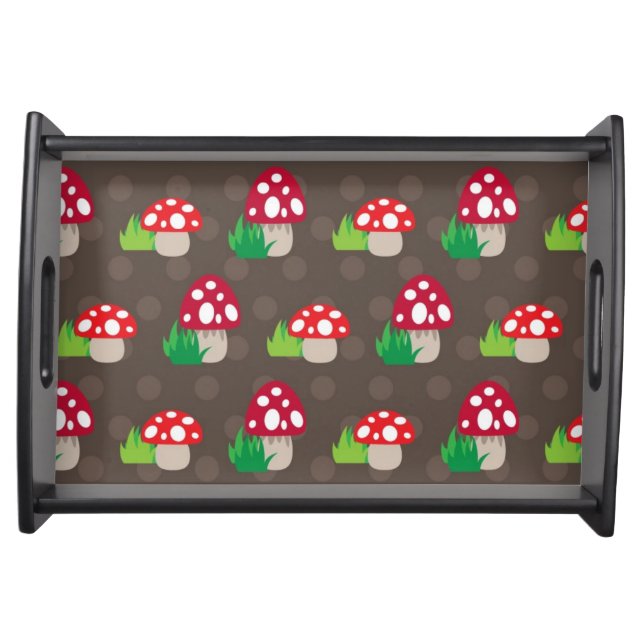 mushroom kids pattern serving tray (Front)