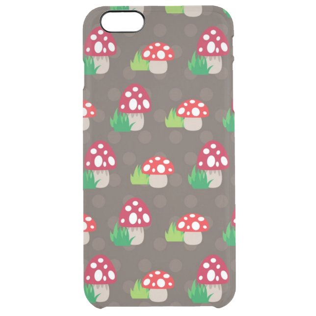 mushroom kids pattern uncommon iPhone case (Back)