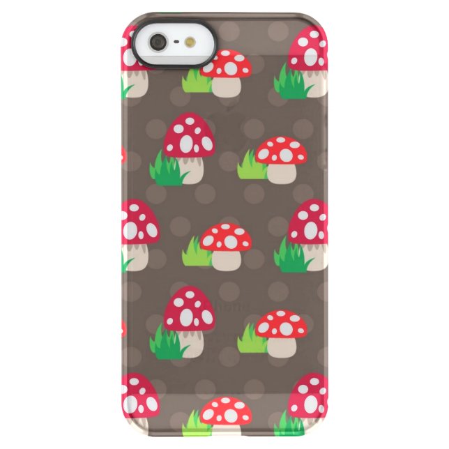 mushroom kids pattern uncommon iPhone case (Back)