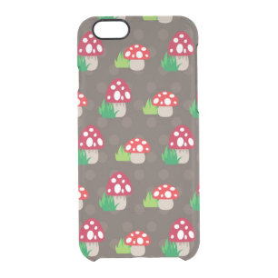 mushroom kids pattern clear iPhone 6/6S case