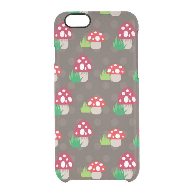 mushroom kids pattern uncommon iPhone case (Back)