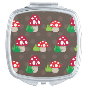mushroom kids pattern vanity mirror
