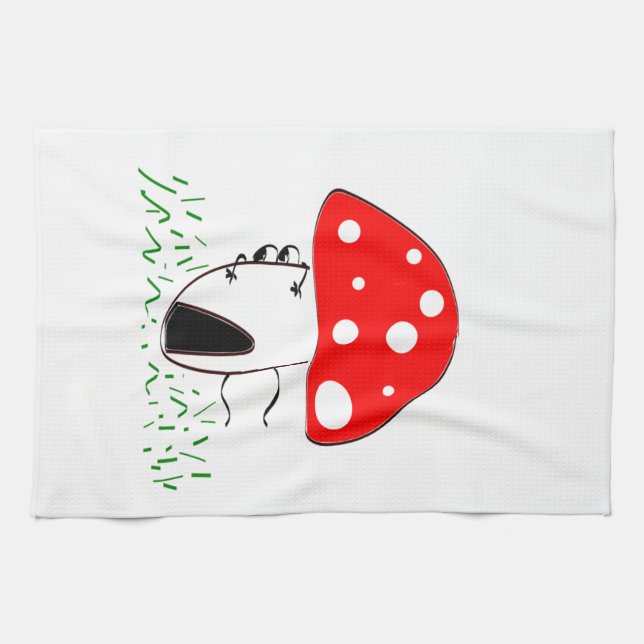 mushroom kitchen towel (Horizontal)