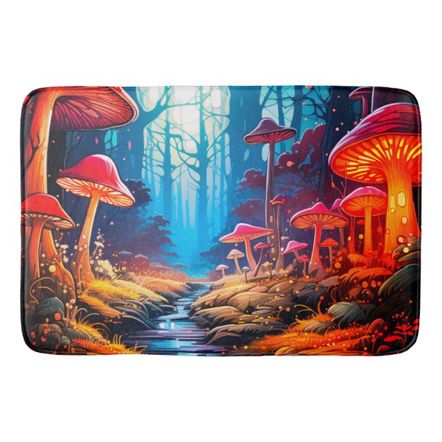 Mushroom Land Bath Mat (Front)