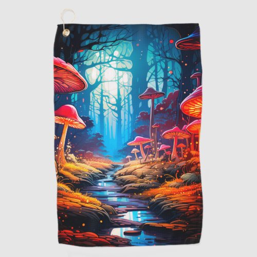 Mushroom Land Golf Towel
