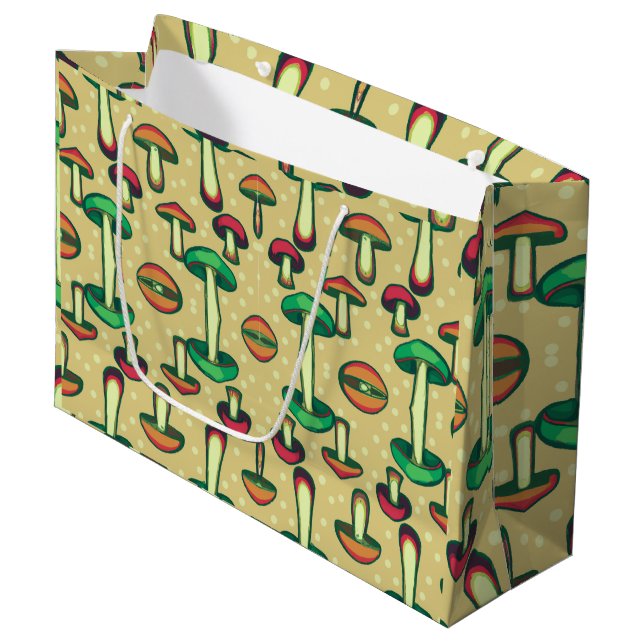Mushroom Large Gift Bag (Front Angled)