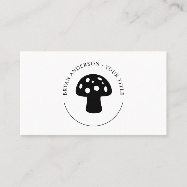Mushroom Logo Business Card (Front)