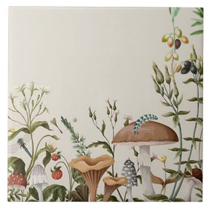 “Mushroom Love” Ceramic Tile