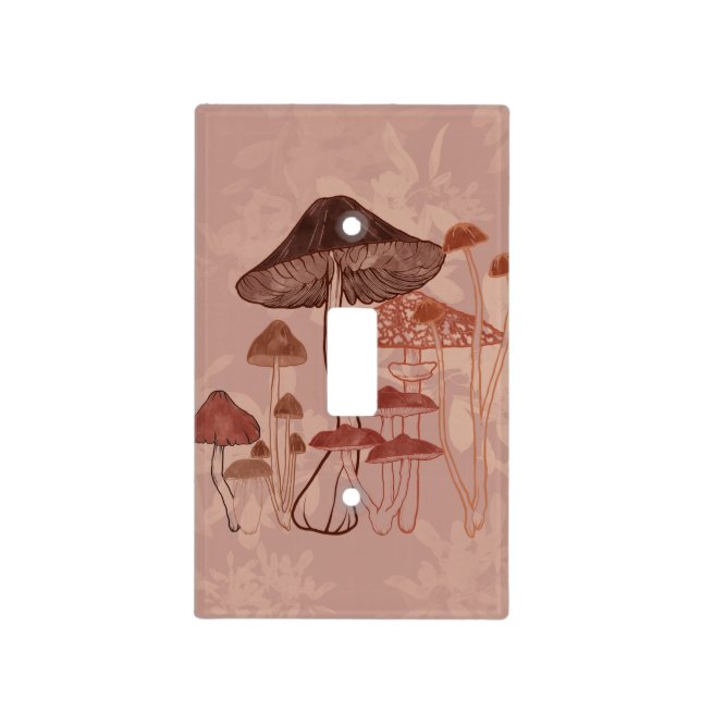 Mushroom Love Light Switch Cover (Front)