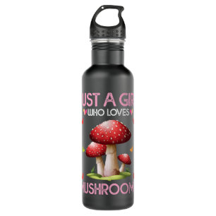 Mushroom Lover Women Gift Just A Girl Who Loves Mu Stainless Steel Water Bottle