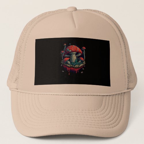 mushroom_madness_design trucker hat