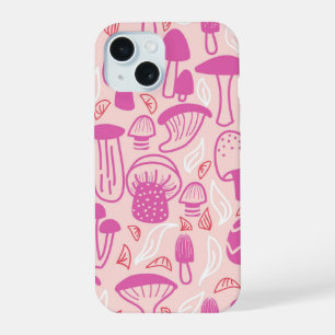 Mushroom Magenta Pink iPhone 15 Case