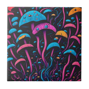 Mushroom Magic Ceramic Tile