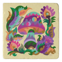 Mushroom Magic Rainbow Trivet