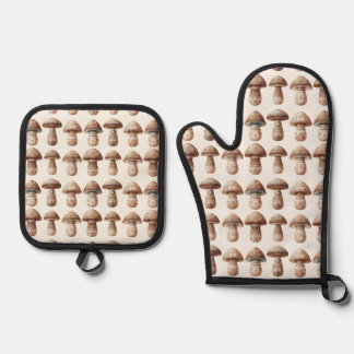 Mushroom Maker Oven Mitt & Pot Holder Set