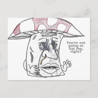 Mushroom Man Therapy Holiday Postcard