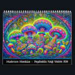 Mushroom Mandalas – Psychedelic Fungi Visions 2026 Calendar<br><div class="desc">Dive into a kaleidoscope of color and consciousness. This calendar features twelve mesmerizing illustrations of mushrooms rendered in vibrant, psychedelic styles – swirling with mandala patterns, radiant hues, and surreal symmetry. From glowing toadstools to cosmic caps, each month unveils a new fungal fantasy that pulses with energy and imagination. Perfect...</div>