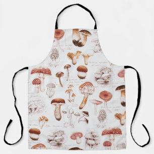 Mushroom Medley: Watercolor Seamless Pattern Apron