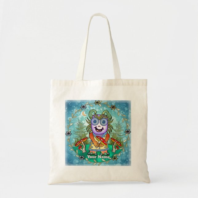 Mushroom Monster Tote Bag (Front)