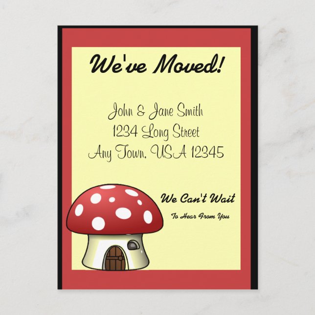 Mushroom Moving Announcement (Front)