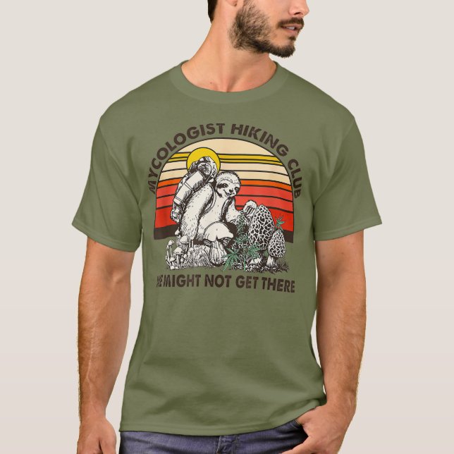 Mushroom MyCologist Hiking Club Vintage T-Shirt (Front)