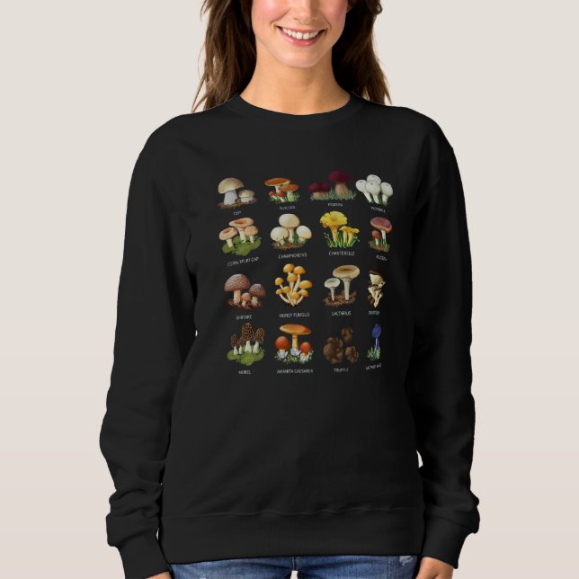 Mushroom Mycology Fungi Foraging Mushroom Whispere Sweatshirt (Front)