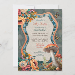 Mushroom Nature Party Shower Invitation
