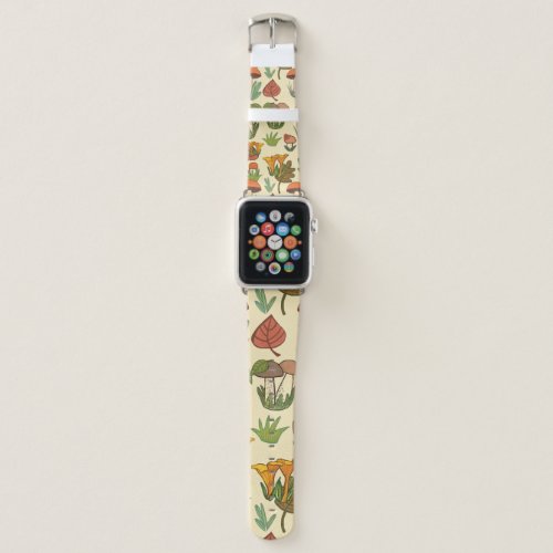 Mushroom pattern  apple watch band