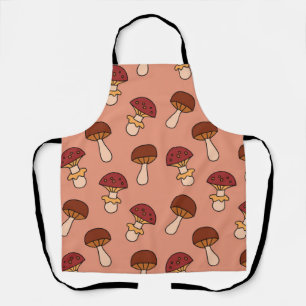Mushroom pattern apron